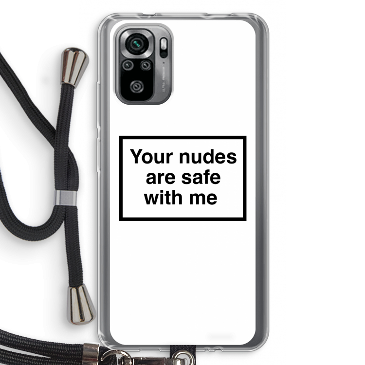 Safe with me: Xiaomi Redmi Note 10S Transparant Hoesje met koord
