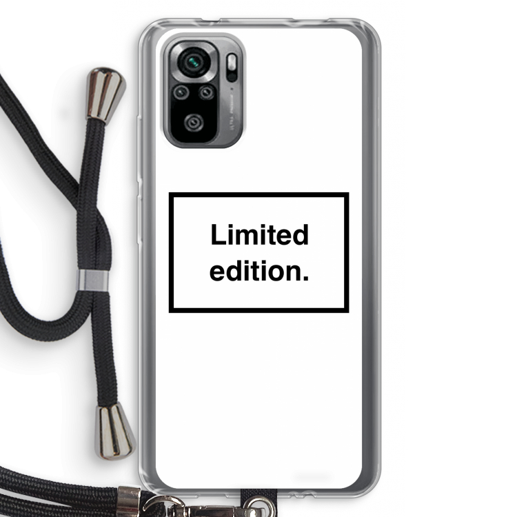Limited edition: Xiaomi Redmi Note 10S Transparant Hoesje met koord
