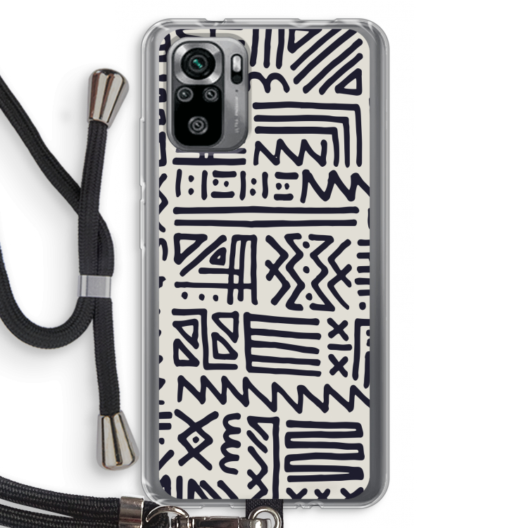 Marrakech print: Xiaomi Redmi Note 10S Transparant Hoesje met koord