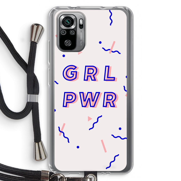 GRL PWR: Xiaomi Redmi Note 10S Transparant Hoesje met koord
