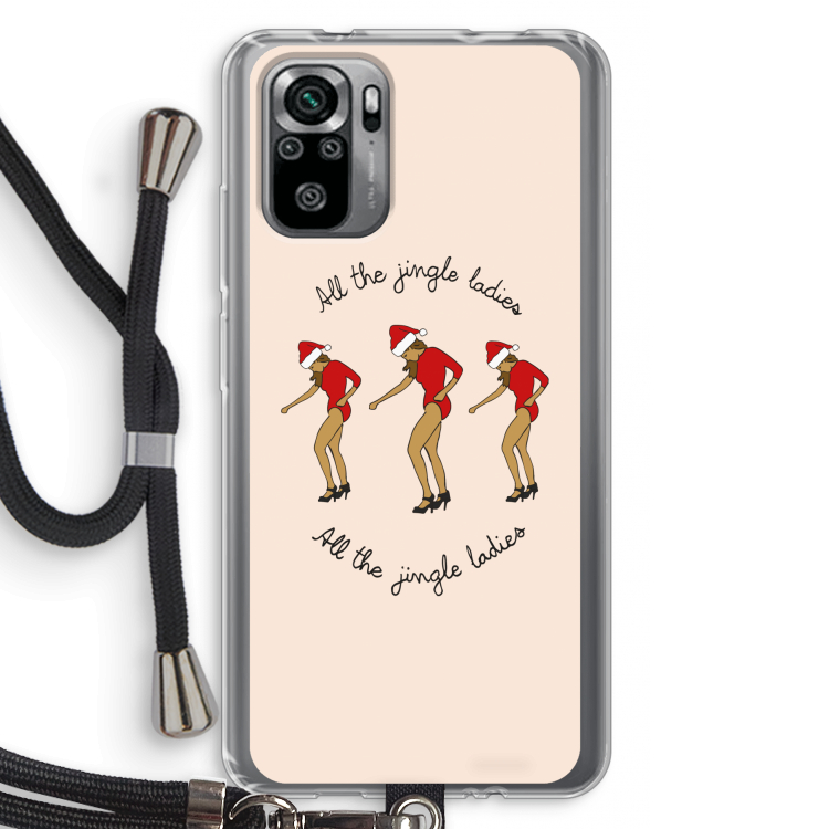 Jingle Ladies: Xiaomi Redmi Note 10S Transparant Hoesje met koord