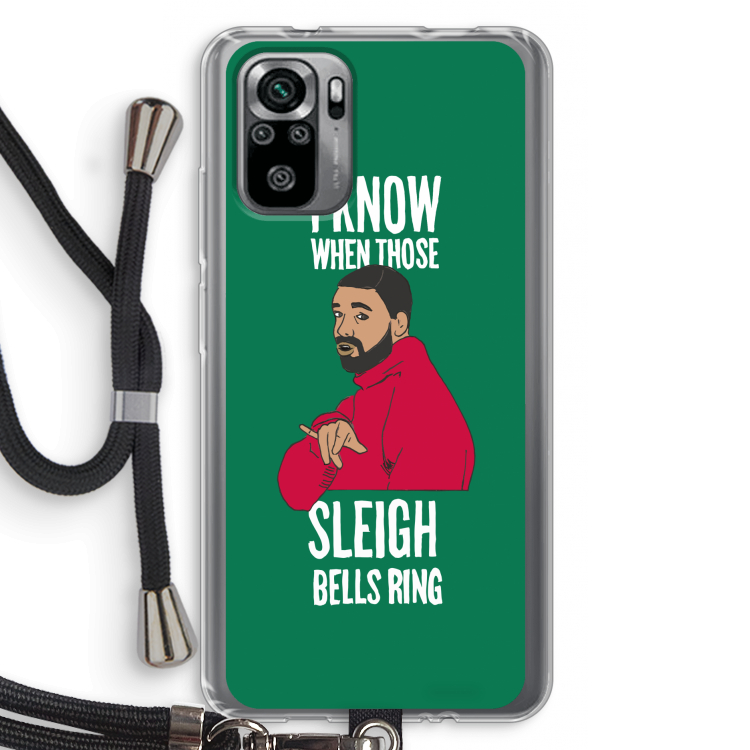 Sleigh Bells Ring: Xiaomi Redmi Note 10S Transparant Hoesje met koord