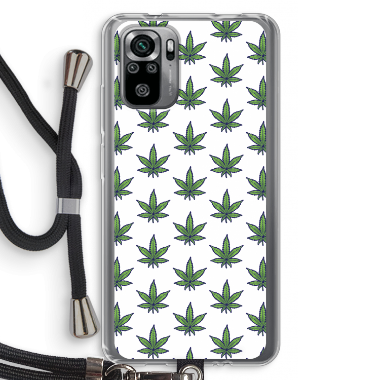 Weed: Xiaomi Redmi Note 10S Transparant Hoesje met koord