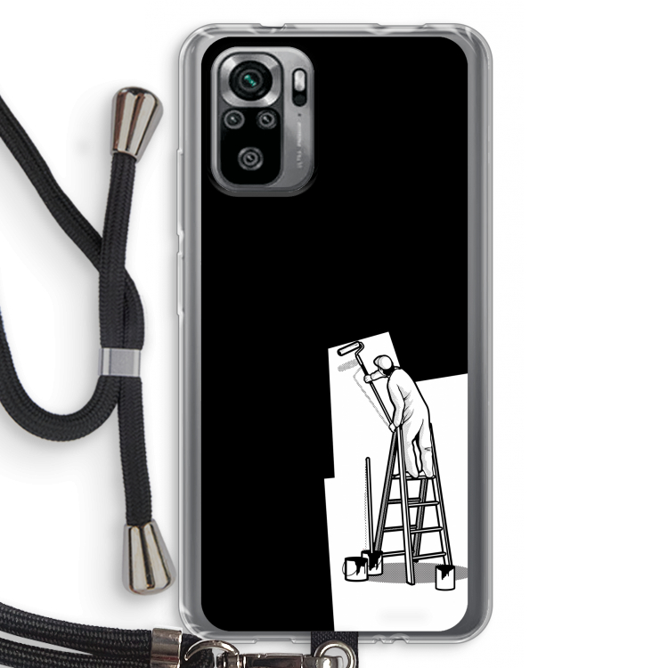 Musketon Painter: Xiaomi Redmi Note 10S Transparant Hoesje met koord