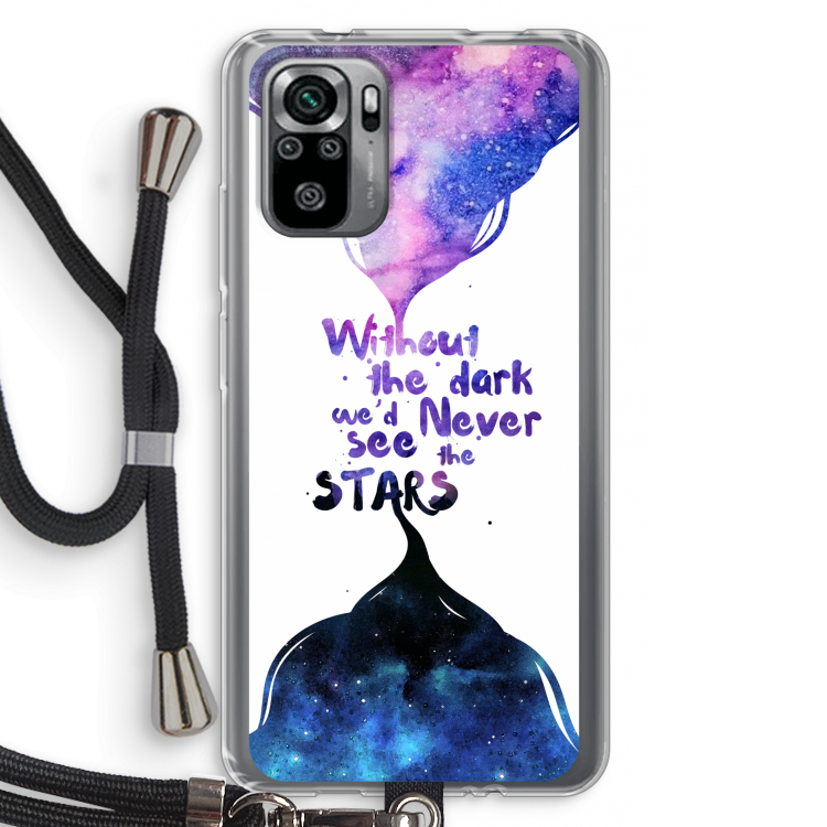 Stars quote: Xiaomi Redmi Note 10S Transparant Hoesje met koord