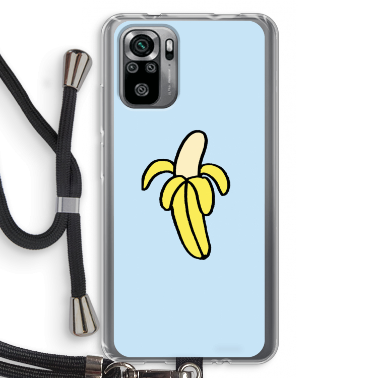 Banana: Xiaomi Redmi Note 10S Transparant Hoesje met koord
