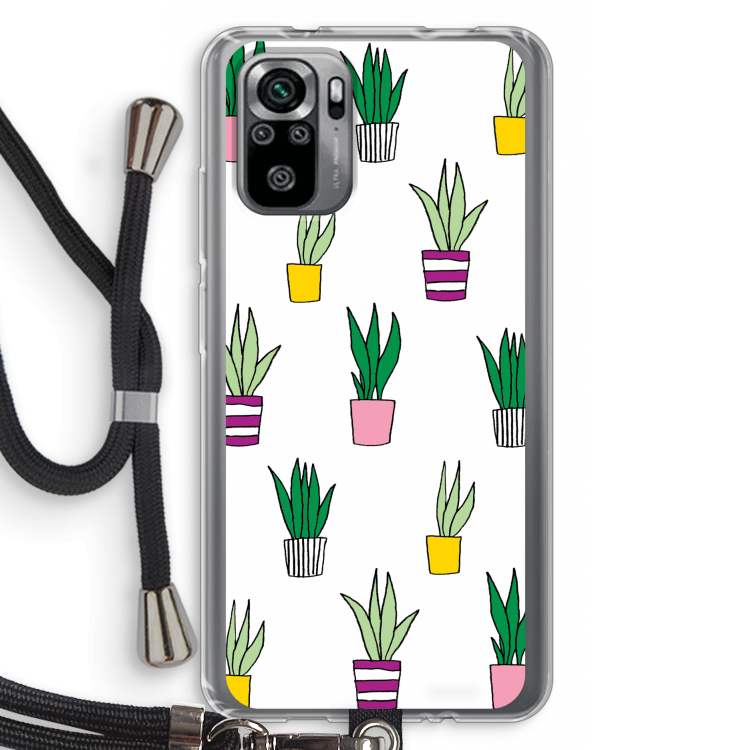 Sanseveria: Xiaomi Redmi Note 10S Transparant Hoesje met koord