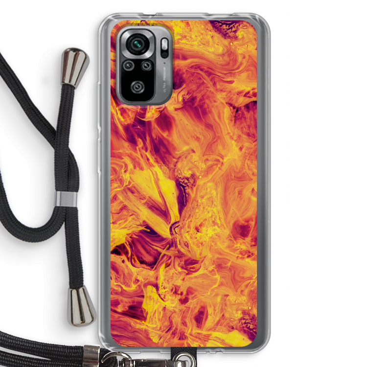 Eternal Fire: Xiaomi Redmi Note 10S Transparant Hoesje met koord
