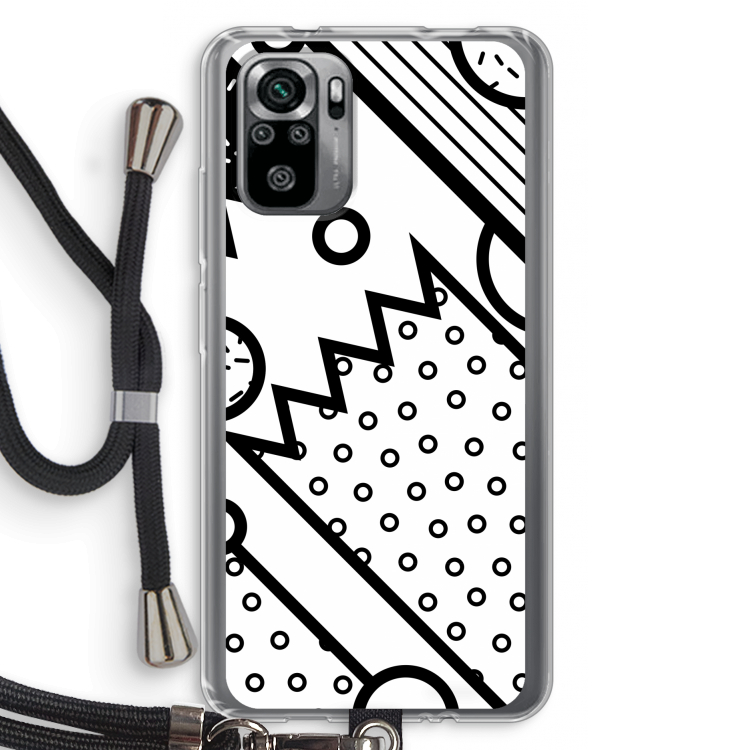 Pop Art #4: Xiaomi Redmi Note 10S Transparant Hoesje met koord