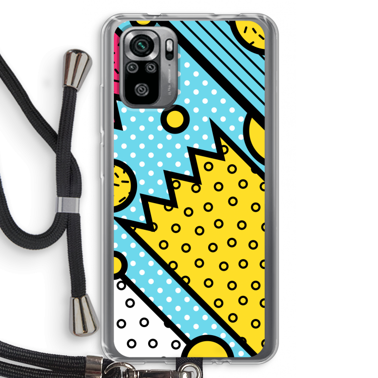Pop Art #1: Xiaomi Redmi Note 10S Transparant Hoesje met koord