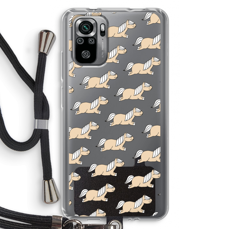 Ponys: Xiaomi Redmi Note 10S Transparant Hoesje met koord