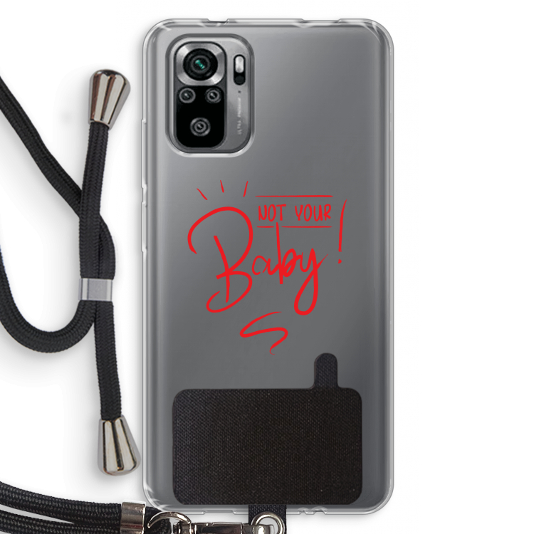 Not Your Baby: Xiaomi Redmi Note 10S Transparant Hoesje met koord