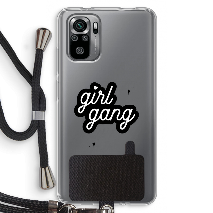 Girl Gang: Xiaomi Redmi Note 10S Transparant Hoesje met koord