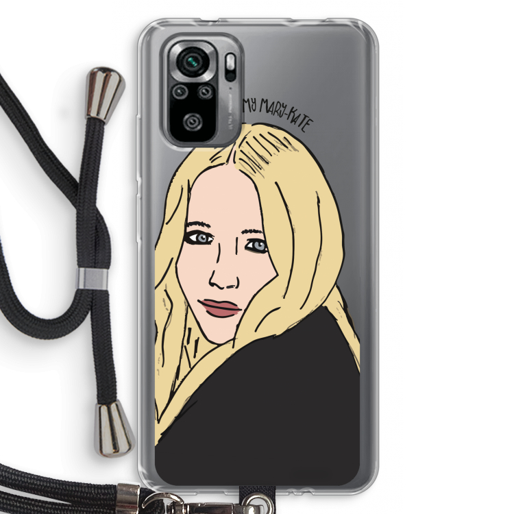 Mary Kate: Xiaomi Redmi Note 10S Transparant Hoesje met koord