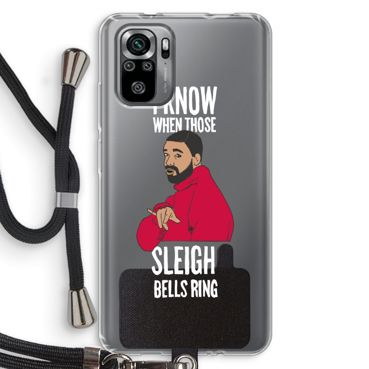 Sleigh Bells Ring: Xiaomi Redmi Note 10S Transparant Hoesje met koord