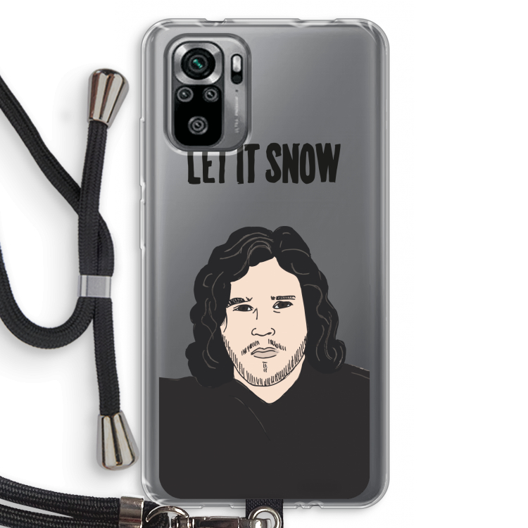 Let It Snow: Xiaomi Redmi Note 10S Transparant Hoesje met koord