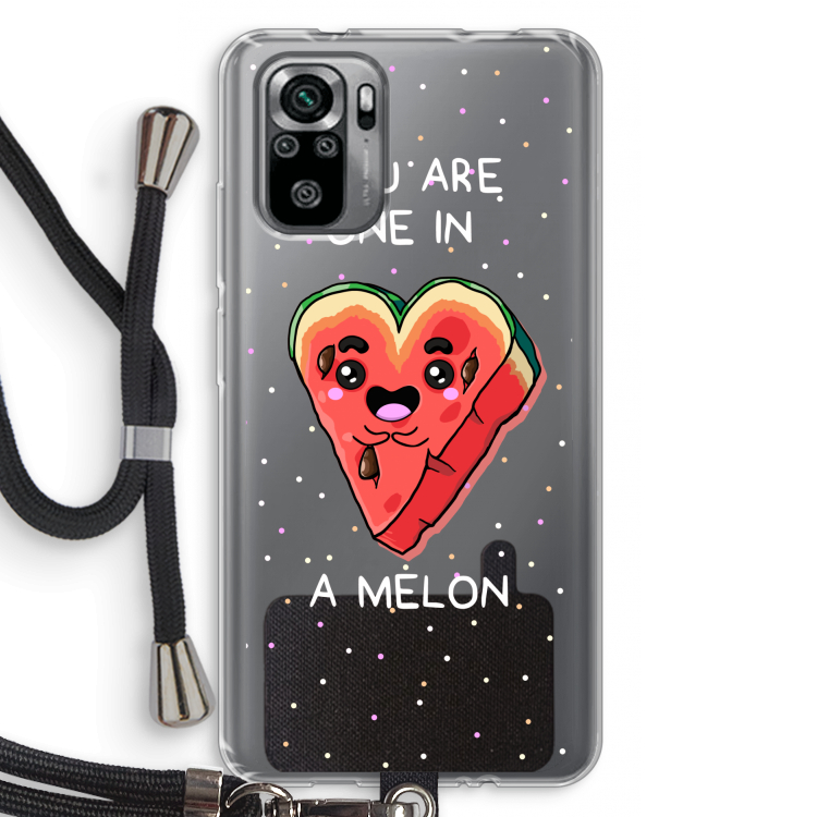 One In A Melon: Xiaomi Redmi Note 10S Transparant Hoesje met koord