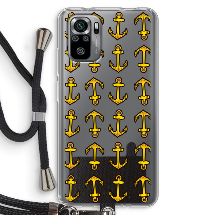 Musketon Anchor: Xiaomi Redmi Note 10S Transparant Hoesje met koord