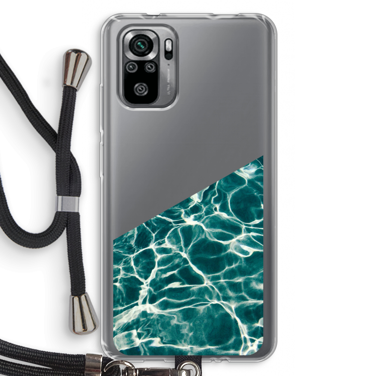 Weerkaatsing water: Xiaomi Redmi Note 10S Transparant Hoesje met koord