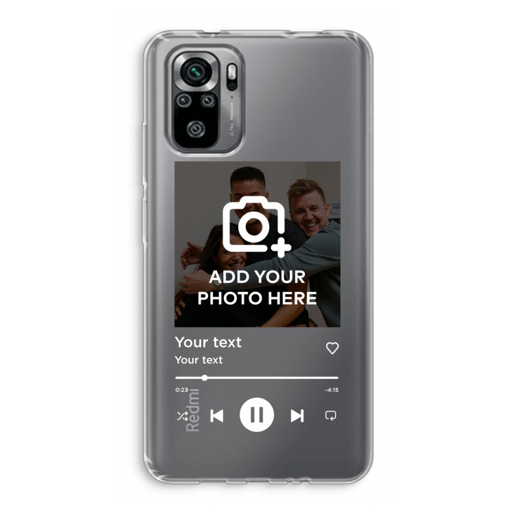 Music Player: Xiaomi Redmi Note 10S Transparant Hoesje