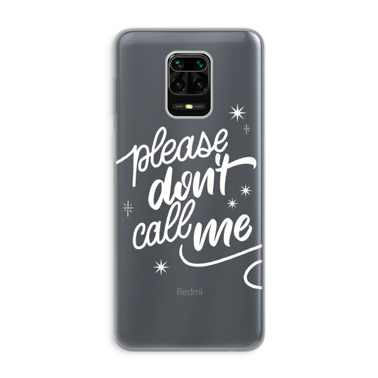 Don't call: Xiaomi Redmi Note 9 Pro Transparant Hoesje