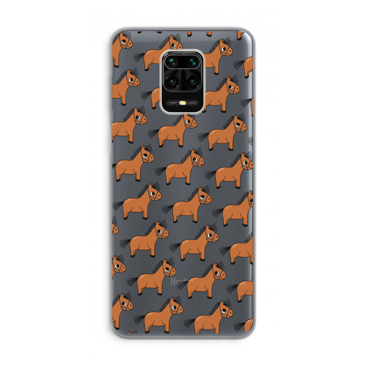 Pony: Xiaomi Redmi Note 9 Pro Transparant Hoesje