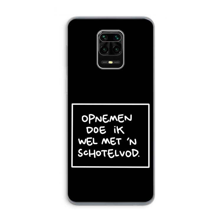 Schotelvod: Xiaomi Redmi Note 9 Pro Transparant Hoesje