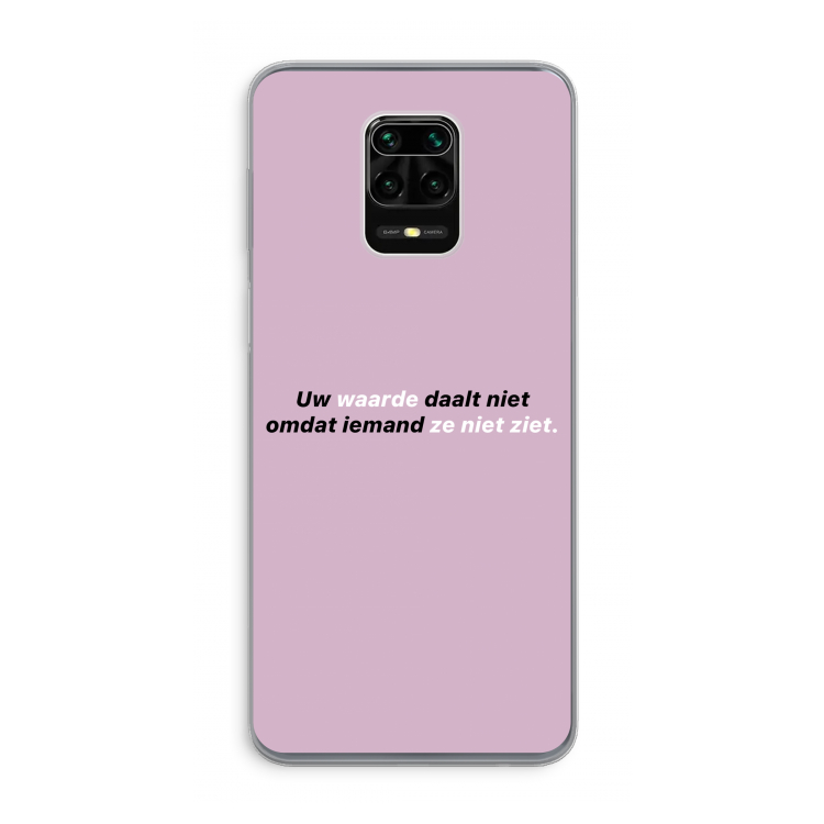 uw waarde daalt niet: Xiaomi Redmi Note 9 Pro Transparant Hoesje