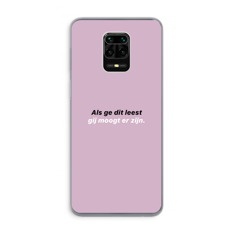 gij moogt er zijn: Xiaomi Redmi Note 9 Pro Transparant Hoesje