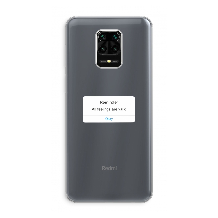 Reminder: Xiaomi Redmi Note 9 Pro Transparant Hoesje