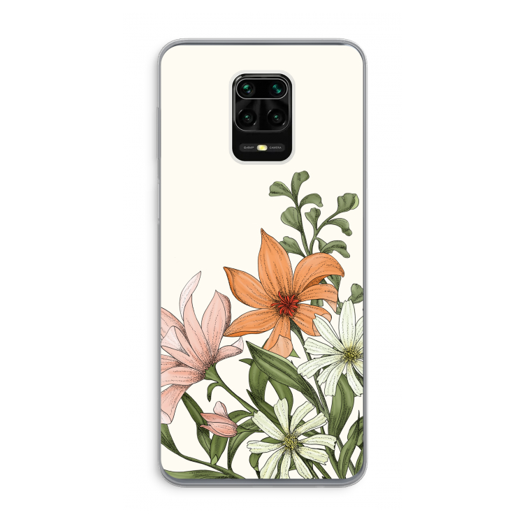 Floral bouquet: Xiaomi Redmi Note 9 Pro Transparant Hoesje