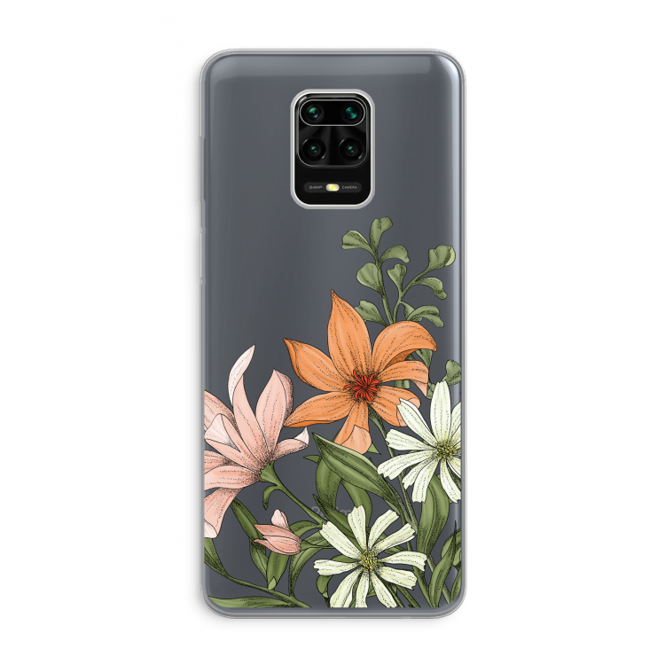 Floral bouquet: Xiaomi Redmi Note 9 Pro Transparant Hoesje