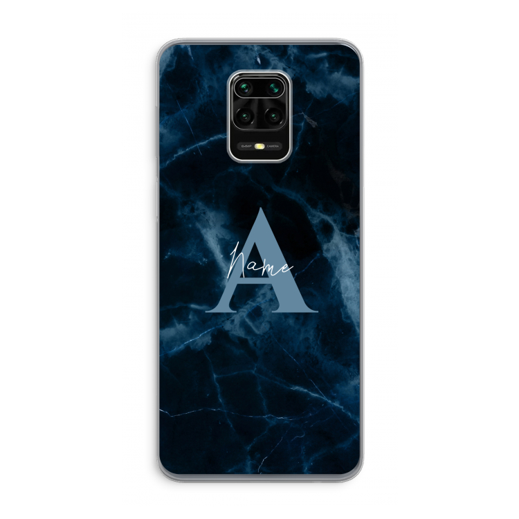 Midnight Marble: Xiaomi Redmi Note 9 Pro Transparant Hoesje