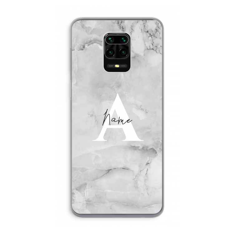 Ivory Marble: Xiaomi Redmi Note 9 Pro Transparant Hoesje