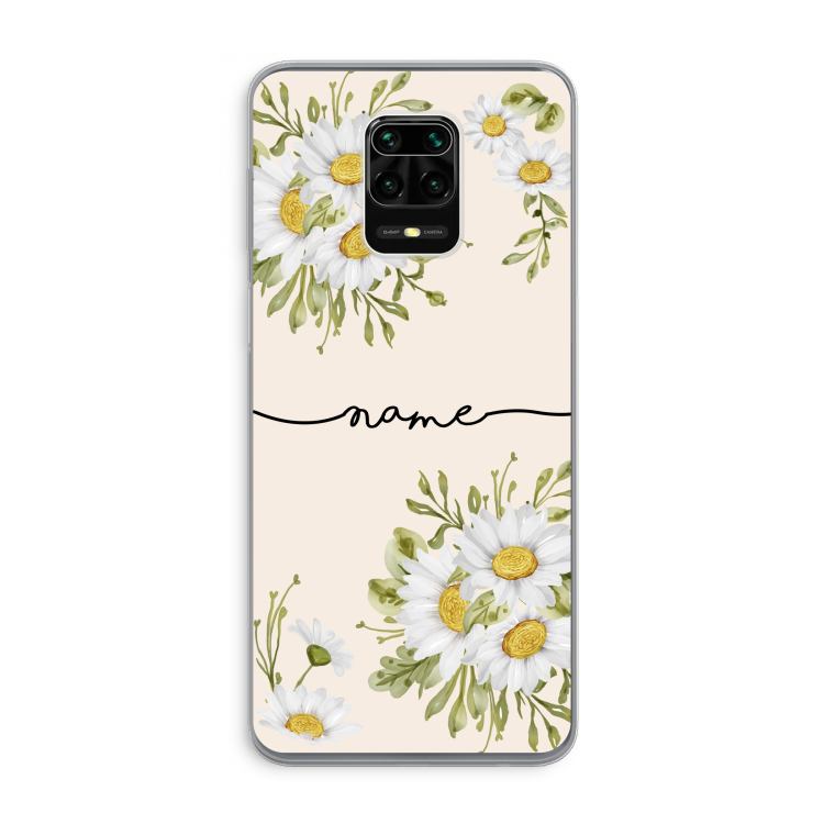 Daisies: Xiaomi Redmi Note 9 Pro Transparant Hoesje