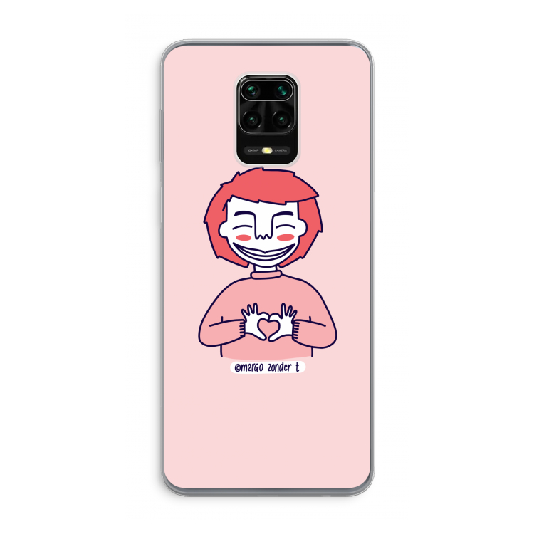 Hartje: Xiaomi Redmi Note 9 Pro Transparant Hoesje