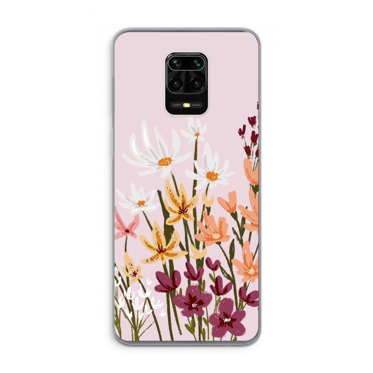 Painted wildflowers: Xiaomi Redmi Note 9 Pro Transparant Hoesje