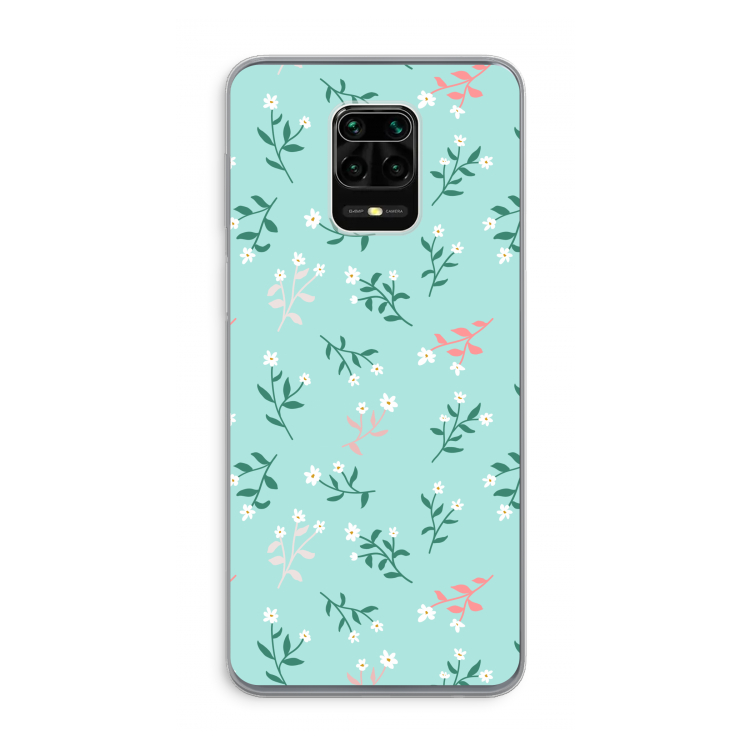 Small white flowers: Xiaomi Redmi Note 9 Pro Transparant Hoesje