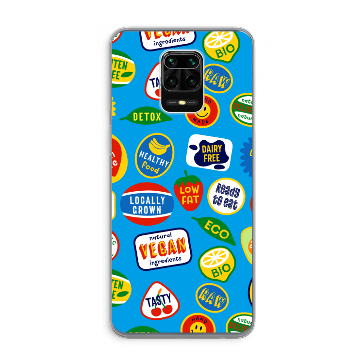 Fruitsticker: Xiaomi Redmi Note 9 Pro Transparant Hoesje