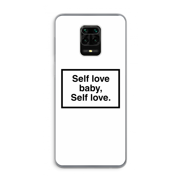 Self love: Xiaomi Redmi Note 9 Pro Transparant Hoesje