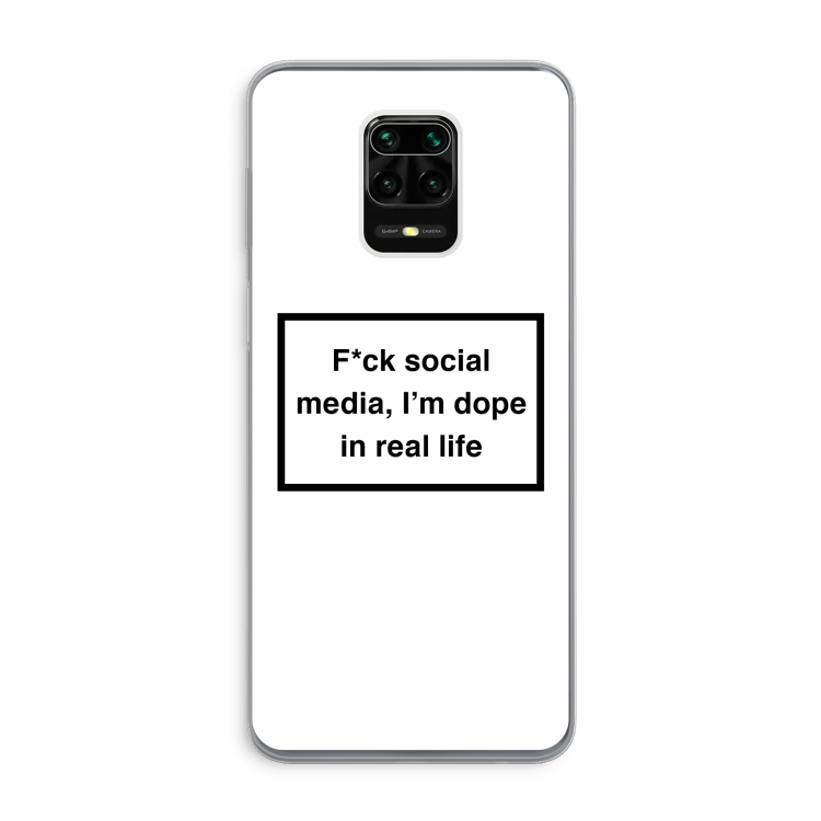 I'm dope: Xiaomi Redmi Note 9 Pro Transparant Hoesje