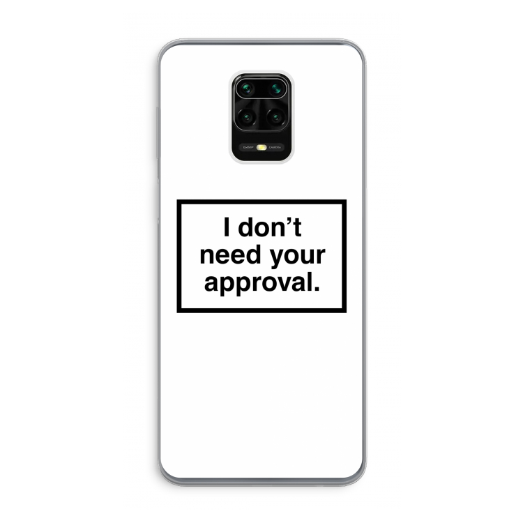 Don't need approval: Xiaomi Redmi Note 9 Pro Transparant Hoesje