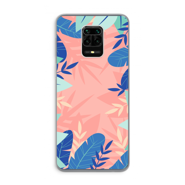 Tropisch: Xiaomi Redmi Note 9 Pro Transparant Hoesje