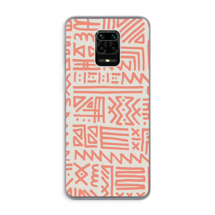 Marrakech Pink: Xiaomi Redmi Note 9 Pro Transparant Hoesje
