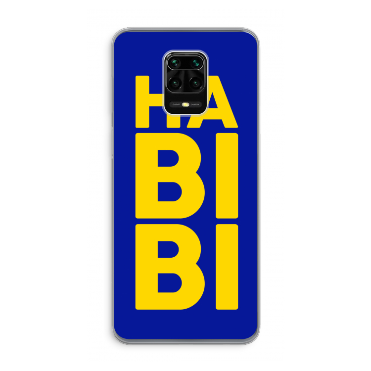 Habibi Blue: Xiaomi Redmi Note 9 Pro Transparant Hoesje