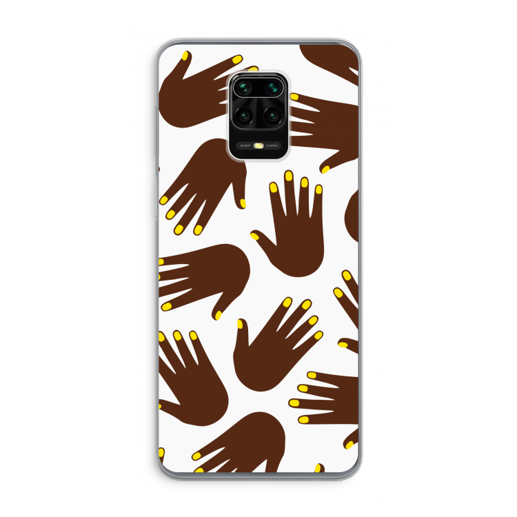 Hands dark: Xiaomi Redmi Note 9 Pro Transparant Hoesje