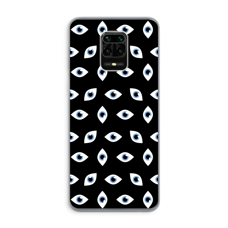Eyes pattern: Xiaomi Redmi Note 9 Pro Transparant Hoesje