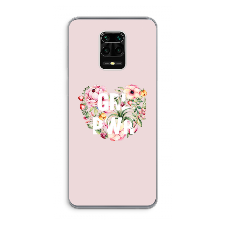 GRL PWR Flower: Xiaomi Redmi Note 9 Pro Transparant Hoesje