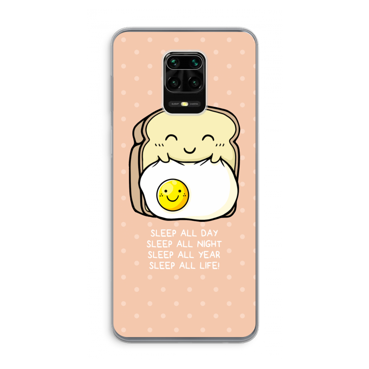Sleep All Day: Xiaomi Redmi Note 9 Pro Transparant Hoesje
