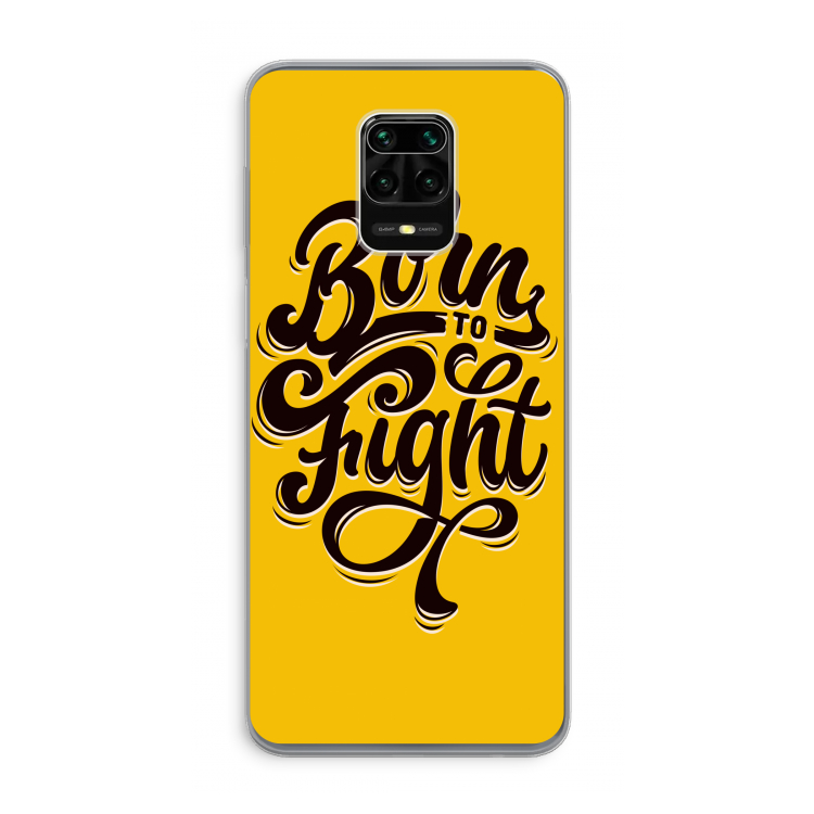Born to Fight: Xiaomi Redmi Note 9 Pro Transparant Hoesje